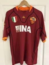 Authentic Kappa Roma Home Shirt 2001-02, XXL (fits Like Medium/large)