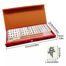 146 Tiles Traditional Mah Jong Game Set Vintage Chinese Mahjong SetCase Box UK