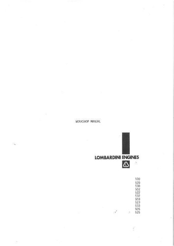Lombardini engine 500 520 530 - 500,