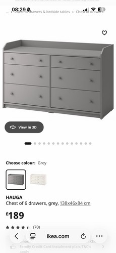 Ikea hauga chest - of, drawers