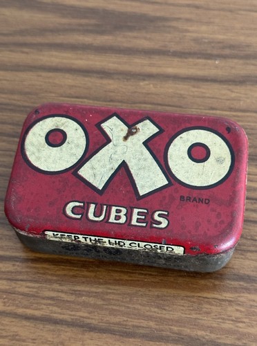 Vintage oxo cubes tin - vintage,