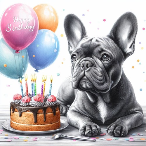 Luxury grey french bulldog - grey,