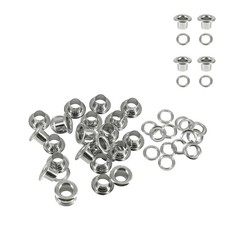 100pcs Long Barrel Eyelets Grommet with Washer 4mm 5mm 6mm 8mm 10mm 12mm 14mm