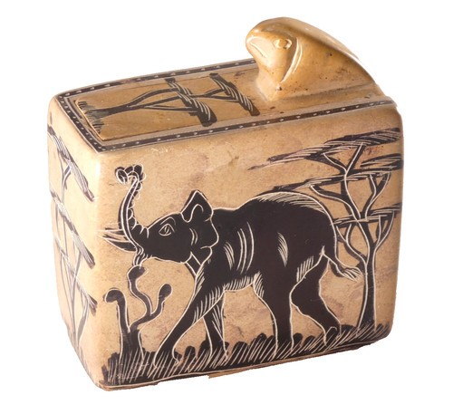 Vintage carved soapstone - soapstone, snake