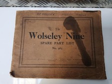 Wolseley Nine 9 Spare Parts