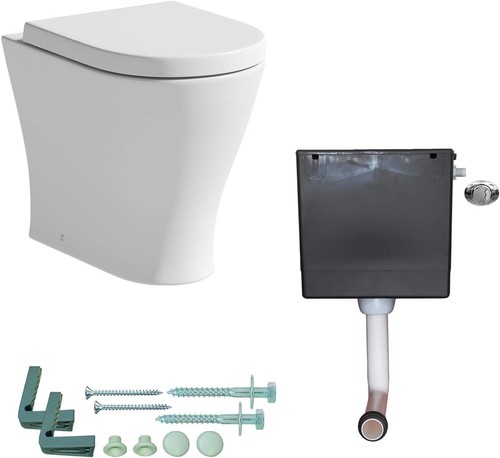 Back wall toilet - wc, pan