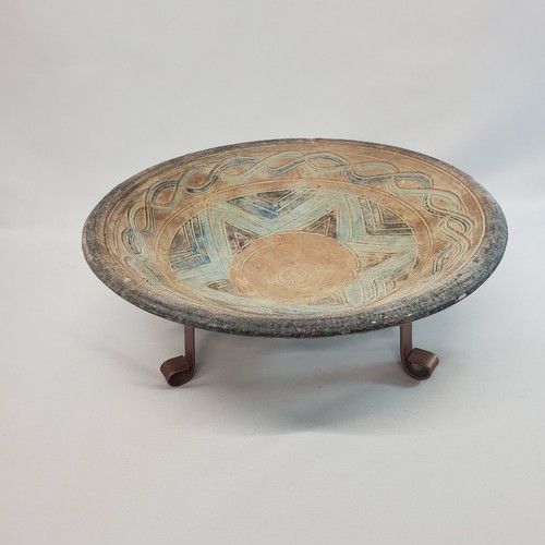 Tribal clay bowl star pattern - bowl,