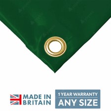 GREEN Heavy Duty 610gsm PVC Tarpaulin Polyester Reinforced Tarp Made To Measure✅