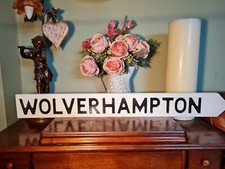 Wolverhampton Aged Basic Old Style British Road Sign Staffordshire