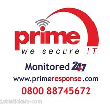 3 x REPLACEMENT STICKERS  FOR A BURGLAR ALARM BELL BOX EXCELLENT SECURITY 