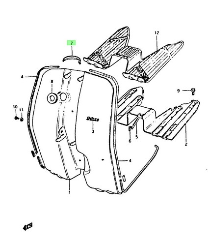 Nos oem legshield - oem, front