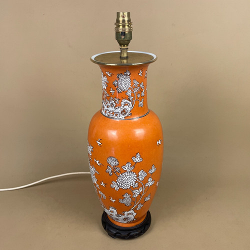 Oriental ceramic lamp - oriental, light