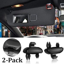 2PCS Sun Visor Clip Holder Hook For Audi A1 A3 A4 A5 Q3 Q5 TT BLACK 8U08575624PK