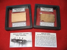RMS OLYMPIC deck wood inner SLICE Served Gallipoli 1915 WWI Titanics twin