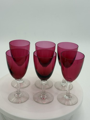 Rare set antique cranberry - 6,