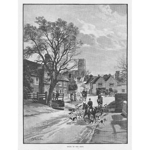 Victorian hunting scene - hunting,