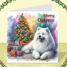 Samoyed Dog Christmas Card