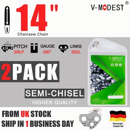 2pack chainsaw chain fits - 14",