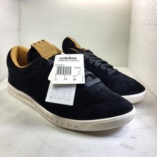 ADIDAS Hamburg Freizeit Mens Trainers Suede Black Beige UK9 *NEW/UNUSED* (X295)