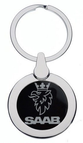 Saab black logo chrome - logo,