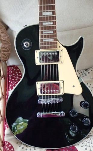 Black electric guitar hand - electric,