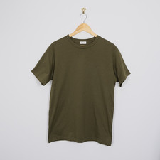 Replay green olive cotton t shirt mens to fit Large L