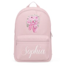 Personalised Floral Ballet Mini Backpack Back to School Kids Custom Nursery Bag