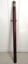 VINTAGE MAHOGANY & POLISHED BRASS SURVEYORS TRIPOD - UPCYCLE FLOOR LAMP/STRAND?