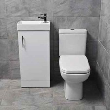 Rak Origin WC CC or Corner Toilet + Cube 400mm Cloakroom Vanity Unit