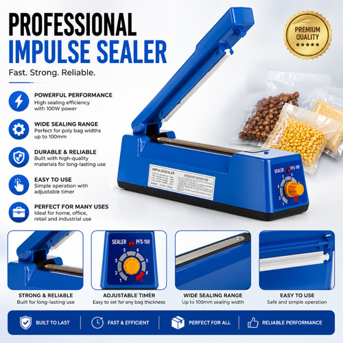 Impulse heat sealer plastic - heat,