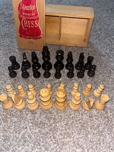 Vintage staunton boxwood chess - vintage-staunton,
