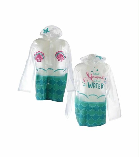 Mermaid adult raincoat folding - adult,