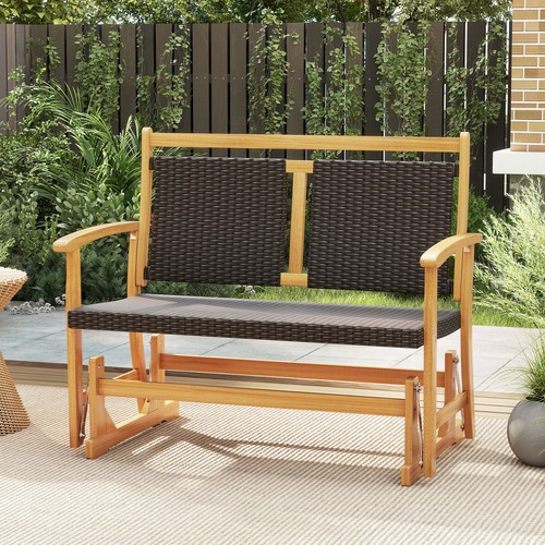Outdoor wooden glider bench - outdoor,