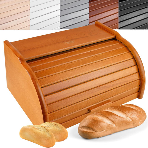 Alder wooden bread bin 38 - wooden,
