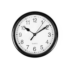 OHS Basic Wall Clock Round Analogue Vintage Home Decor Small Bedroom Kitchen