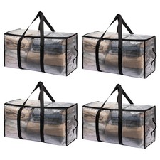 4/6PCS Clear Zipped Moving