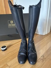 Petrie Riva Long Dressage Women’s Riding Boots Size 6 Slim Fit Navy