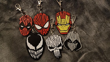 3D Printed Superhero Key Ring Word Art - Spiderman, Venom, Ironman, The Punisher