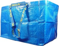 IKEA LARGE BLUE BAG Shopping Grocery Laundry Storage Tote Bags Strong FRAKTA