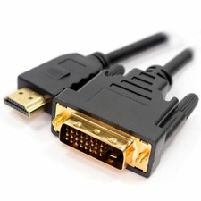 HDMI to DVI 24+1 Pin DVI-D Gold Plated Video Cable Adapter Lead Converter Wire