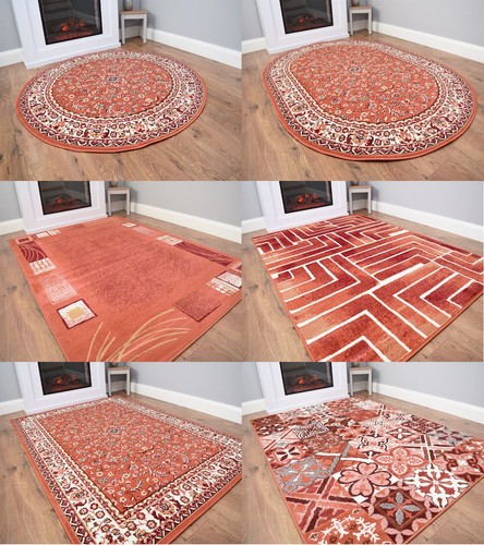 Terracotta living room - terracotta, rugs