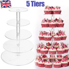 5 Tiers Clear Acrylic Round
