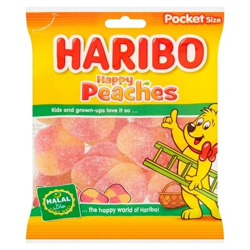 Haribo peach halal gummies - haribo,