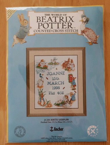 Beatrix potter birth sampler - birth,