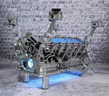 Mercedes Benz S600 V12 engine block engine table table engine coffee table