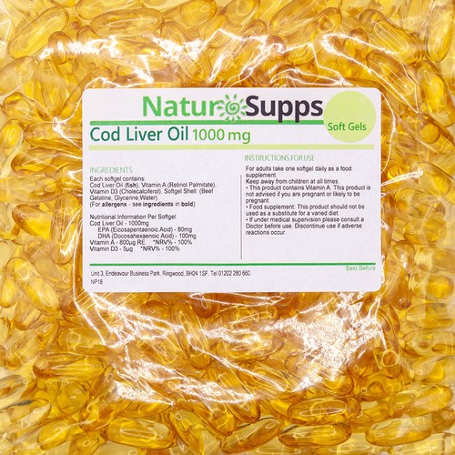 Cod liver oil capsules - liver, 1000mg
