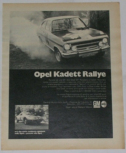 Advert advertising 1969 opel - advert,