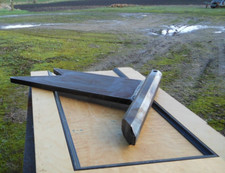 Weld on 3" x 21" tipped mole plough foot and leg section