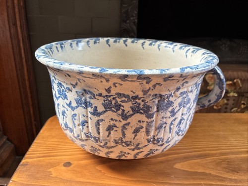 Vintage pottery blue - pottery,