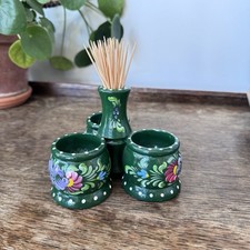 Vintage hand painted wooden